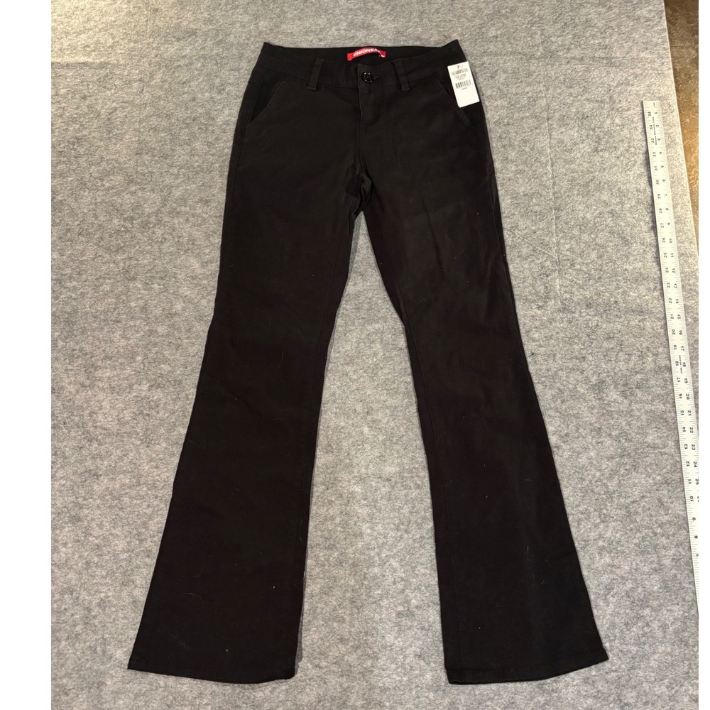 Unionbay Heather Black Flare Leg Pants Juniors Size 1 Low Rise J3W8H38 New